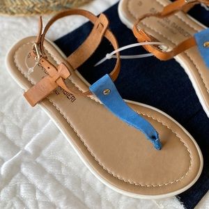 NEW / Barbara Barbieri / Leather T-Strap Sandal